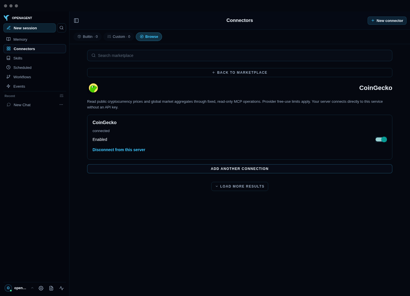 CoinGecko local controls