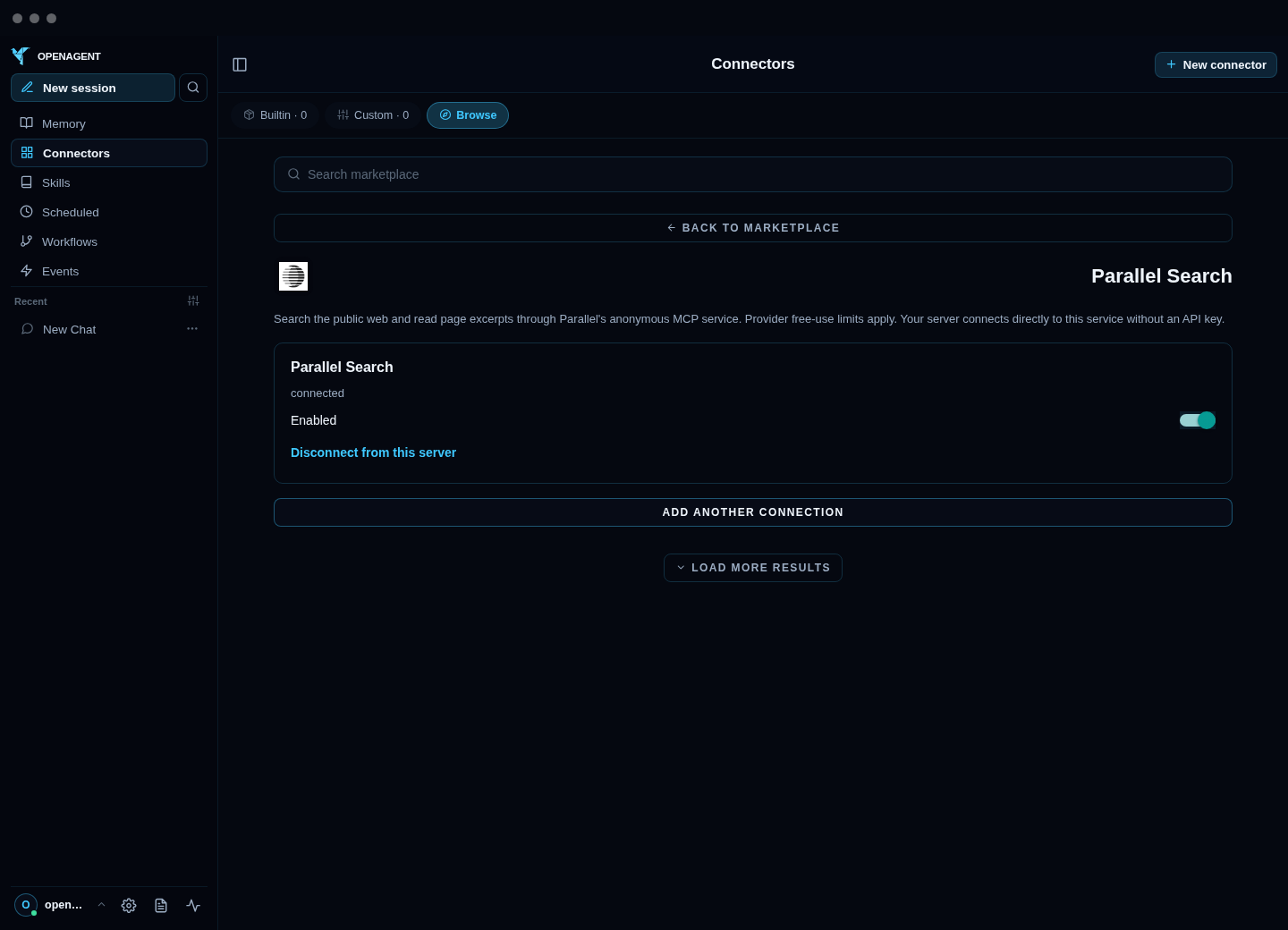 Parallel Search local controls